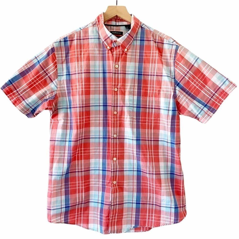 VAN HEUSEN Men’s Plaid Classic Fit Dress Shirt